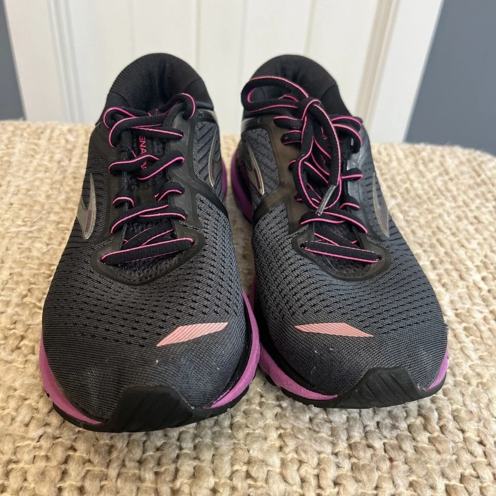Brooks Womens Adrenaline GTS 20‎ 1202961B062 Black Running Shoes Sneakers Sz 8